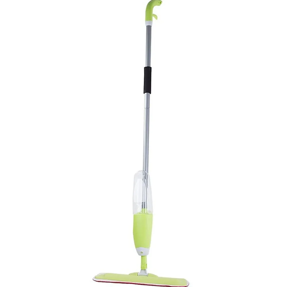 Importdistrib Balai serpillière plat avec laveur rotatif à jet solide vert* Serpillère