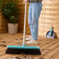 GoodHome Balai brosse pour travaux intensifs poils rigide bleu L.30 cm* Brosse De Nettoyage