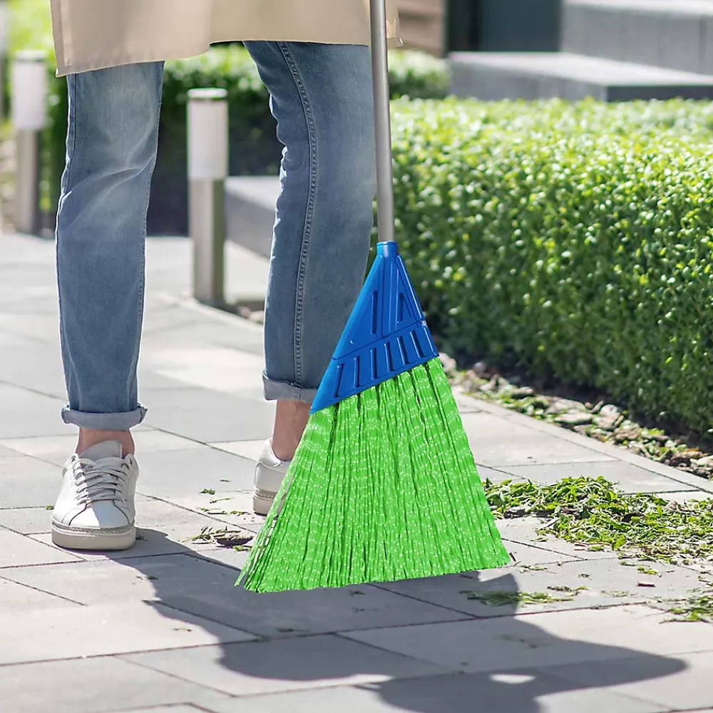 Terre Jardin Balai cantonnier vert 145x28 cm léger et puissant pour terrasses et balcons* Balai Et Tête De Balai