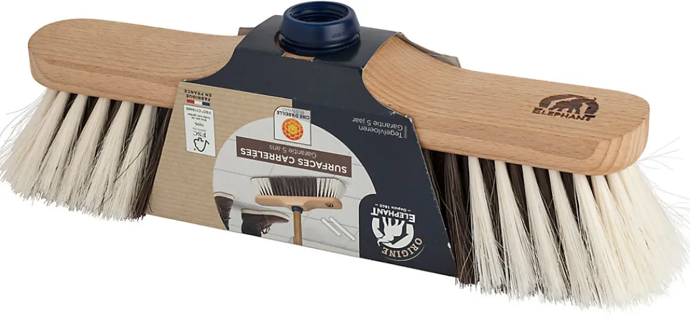 Balai droit intérieur crin et bois>Elephant Outlet