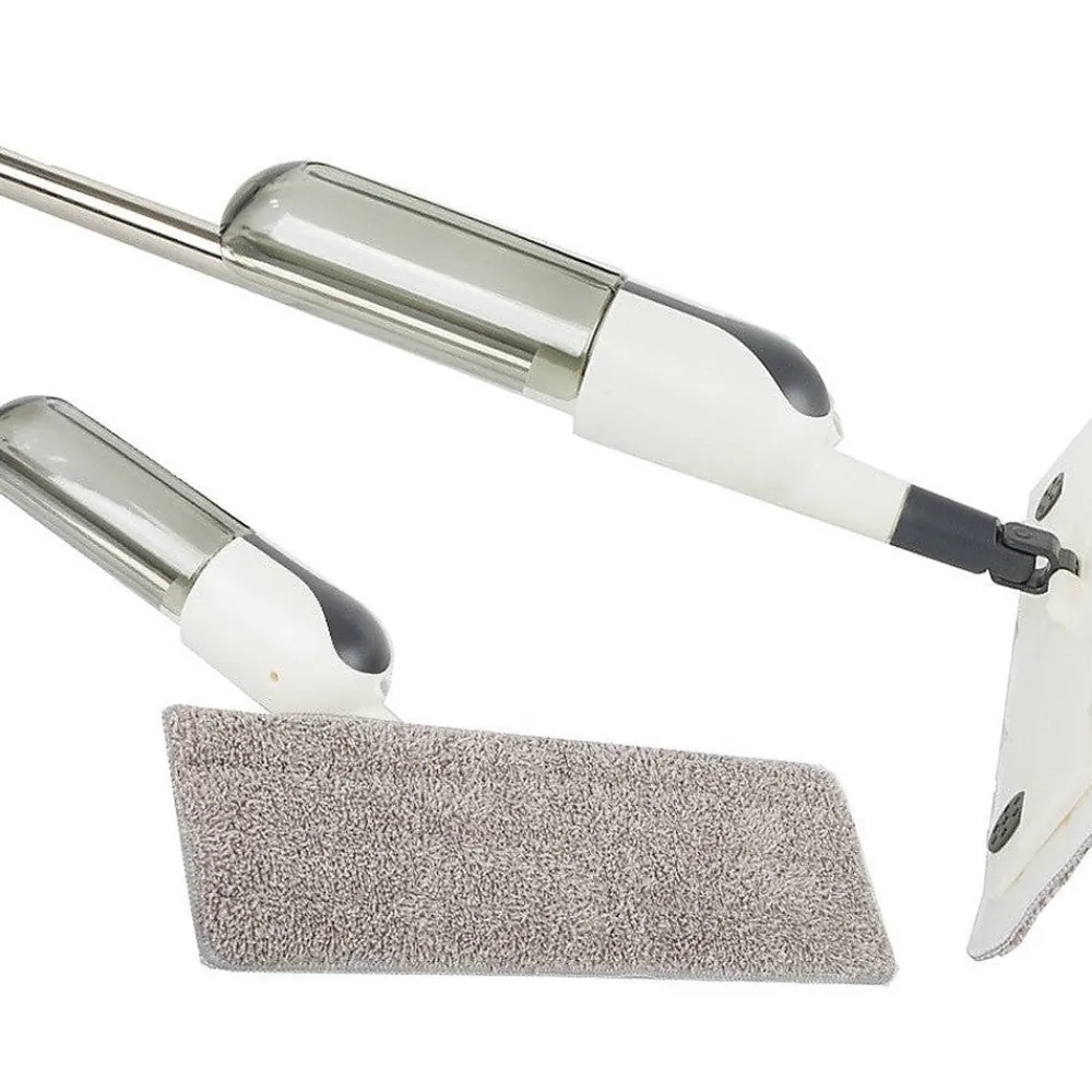 Balai serpillière plat avec pulvérisateur, rotatif + 3 lavette en microfibre>Importdistrib Best