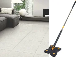Importdistrib Balai serpillière plat rotatif pour le lavage des sols avec essoreuse hygiénique* Serpillère
