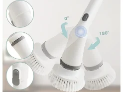 Importdistrib Balai serpillière rotatif électrique avec 6 embouts tornado* Serpillère