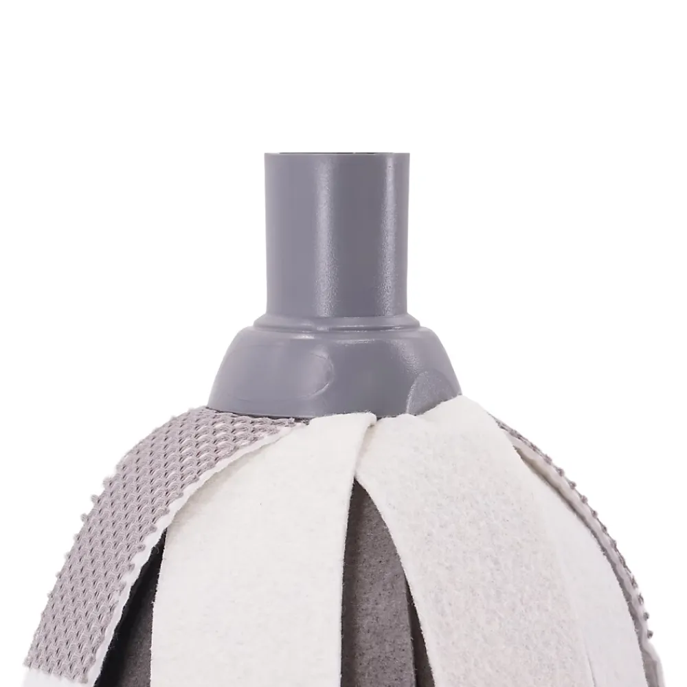 GoodHome Balai serpillère à franges microfibre et plastique blanc et bleu l.8 cm* Serpillère