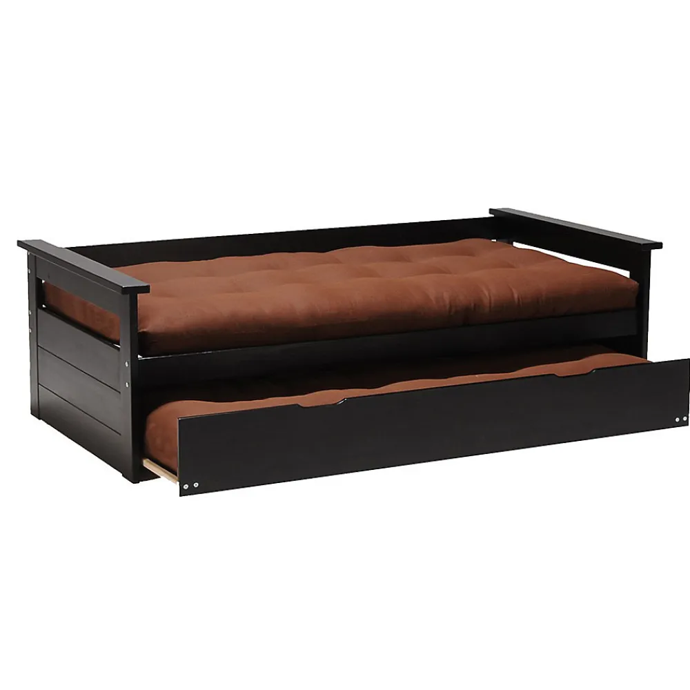 Weber Industries Banquette gigogne TOLEDE 90x190 + 2 sommiers + 1 tiroir-lit / Noir* Lit Gigogne
