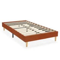 Vs Venta-Stock Base rembourrée Bari 90x190 cm Rouge* Sommier