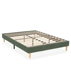 Vs Venta-Stock Base rembourrée Bari 140x190 cm Vert* Sommier