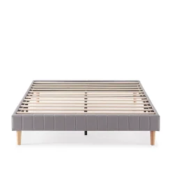 Vs Venta-Stock Base rembourrée Eris 160x200 cm Gris clair* Sommier