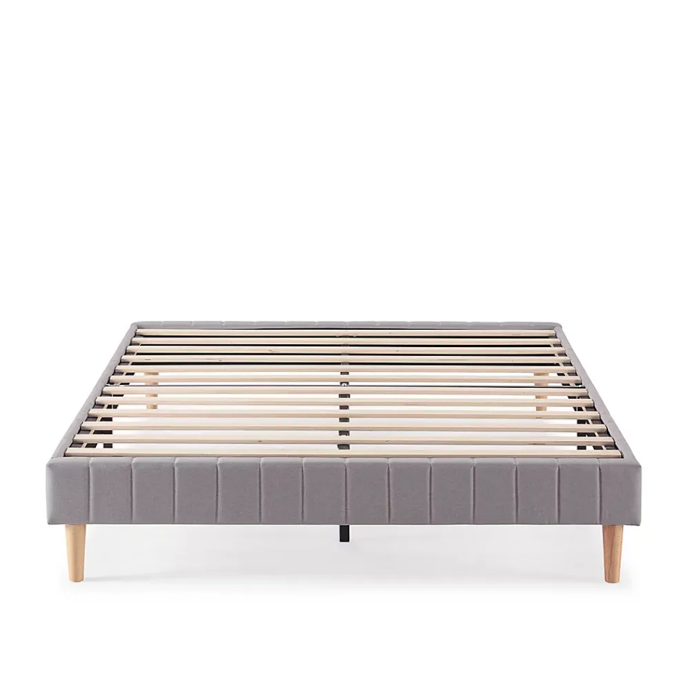 Vs Venta-Stock Base rembourrée Eris 160x200 cm Gris clair* Sommier