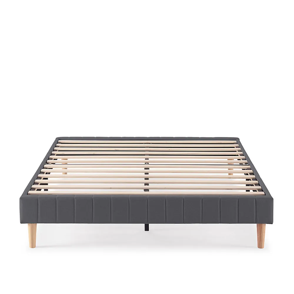 Base rembourrée Eris 140x190 cm Gris foncé>Vs Venta-Stock Best