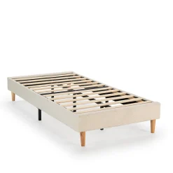 Base rembourrée Niebla 90x190 cm Imitation tissu mouton beige>Vs Venta-Stock Online