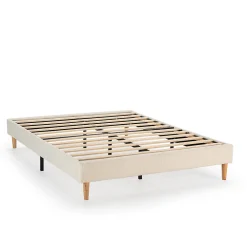 Base rembourrée Niebla 160x200 cm Imitation tissu mouton beige>Vs Venta-Stock Clearance