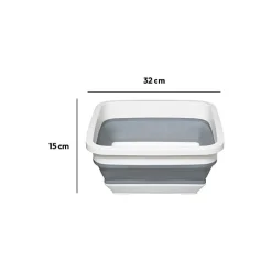 Bassine retractable 8L - Blanc Gris -><noscript><img width=