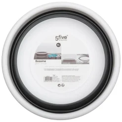 Bassine retractable 6L - Blanc Gris clair ->5Five Discount