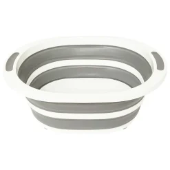Bassine Retractable 8L avec bouchon de vidange gris et blanc - Blanc->5Five New