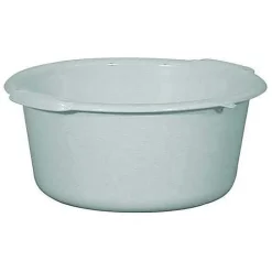 Aluminium Et Plastique Bassine ronde 14 L - D: 41 cm - H 17.5 cm - gris moucheté* Seau, Bassine, Récipient De Ménage