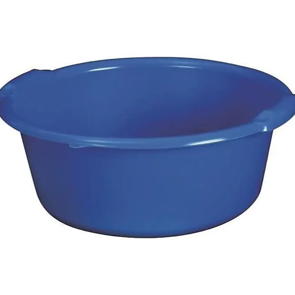 Aluminium Et Plastique Bassine ronde 14 L - D: 41 cm - H 17.5 cm - bleu* Seau, Bassine, Récipient De Ménage