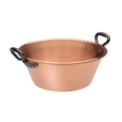 Bassine a confiture 26 cm cuivre 12/10eme anses fonte>Baumalu Discount