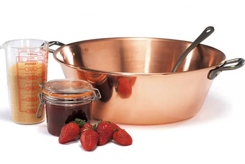 Bassine a confiture 26 cm cuivre 12/10eme anses fonte>Baumalu Discount