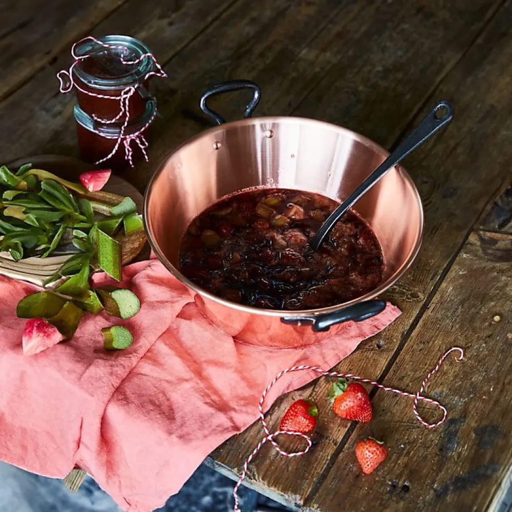 Bassine a confiture 26 cm cuivre 12/10eme anses fonte>Baumalu Discount