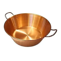 Bassine a confiture cuivre 38 cm 12/10eme anses inox - 9 litres environ>Baumalu Discount