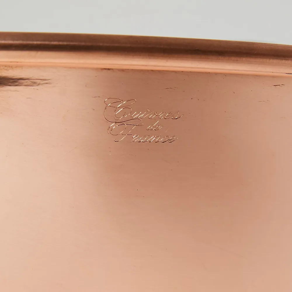 Bassine a confiture cuivre 38 cm 12/10eme anses inox - 9 litres environ>Baumalu Discount