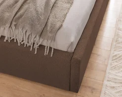 Lisa Design Billy - lit coffre - 140x190 cm - en tissu texturé - sommier inclus -* Lit Coffre