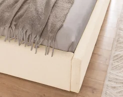 Lisa Design Billy - lit coffre - 140x190 cm - en tissu texturé - sommier inclus -* Lit Coffre
