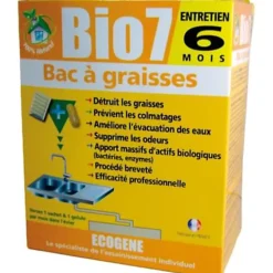 Ecogene bio7 entretien 6 mois bacs à graisses 480 g* Nettoyant Pour Cuisine
