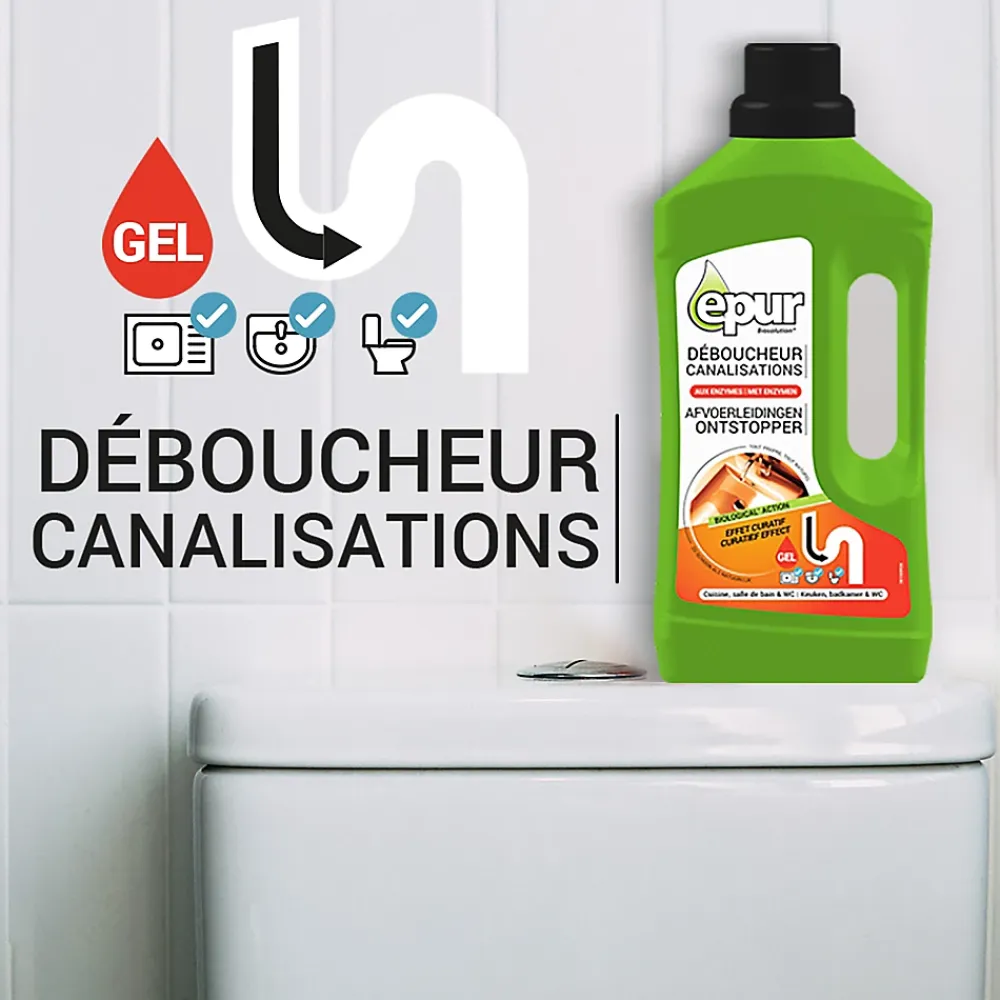 Epur Bio-déboucheur canalisations 1L* Déboucheur