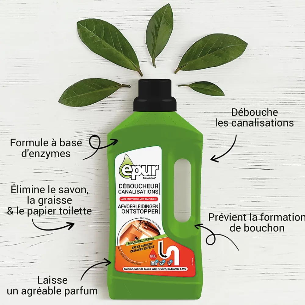 Epur Bio-déboucheur canalisations 1L* Déboucheur
