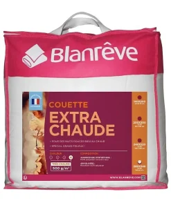 Blanreve Couette extra chaude en microfibre - 240 x 260 cm - Blanc* Couette