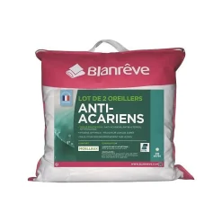Lot de 2 Oreillers Triple Protection - 60 x 60 cm - Blanc>Blanreve Best