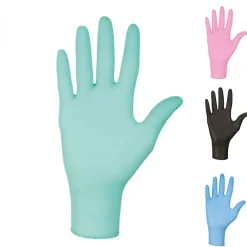 Boite de 100 gants en nitrile jetables - non poudrés - Taille S - Vert ->Vivezen Sale