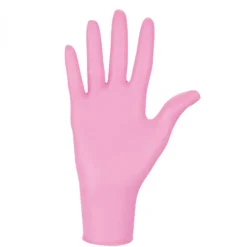 Vivezen Boite de 100 gants en nitrile jetables - non poudrés - Taille M - Rose -* Gants De Ménage
