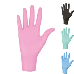 Vivezen Boite de 100 gants en nitrile jetables - non poudrés - Taille M - Rose -* Gants De Ménage