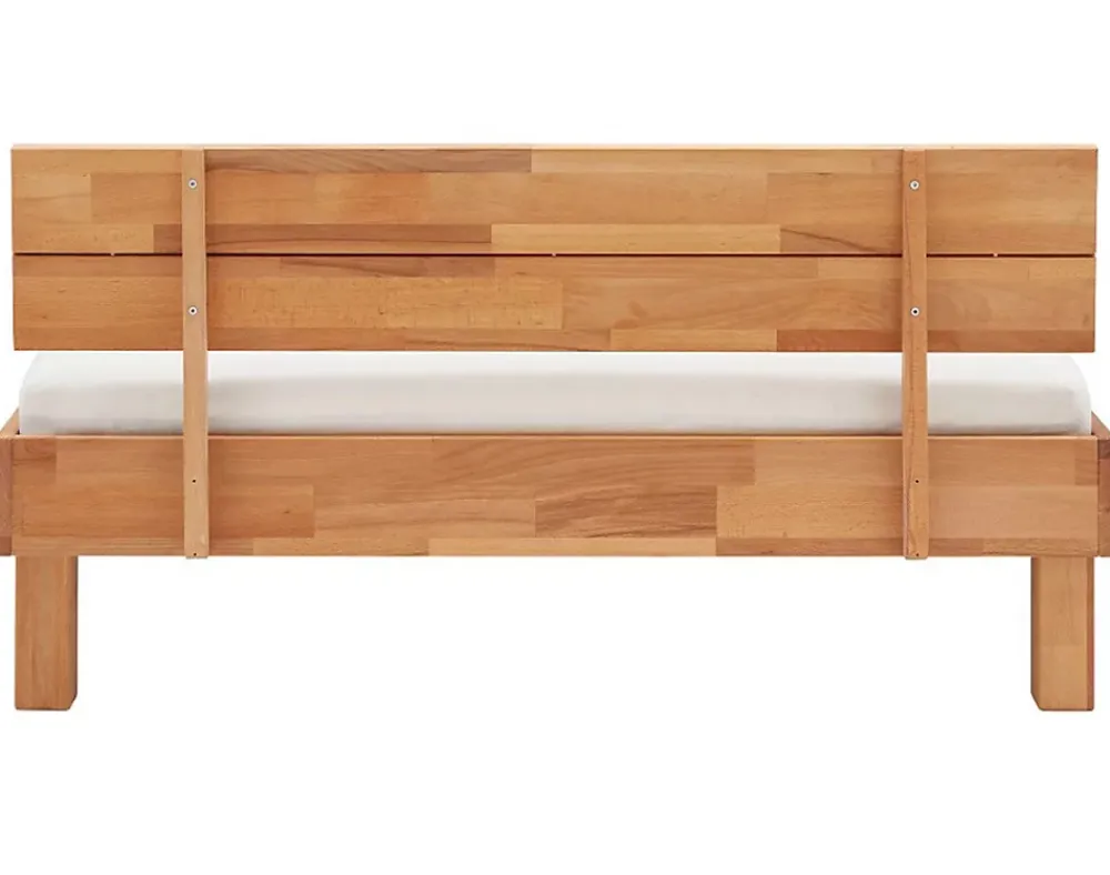 Lisa Design Bonnie - cadre de lit - 140x200 cm - chêne massif -* Lit Double