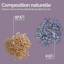 Bouillotte, coussin chauffant 45 x 30 cm pour le dos ou autres parties du corps - Bleu -><noscript><img width=