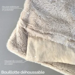 Bouillotte, coussin chauffant 45 x 30 cm pour le dos ou autres parties du corps - Cosy - Beige -><noscript><img width=