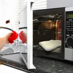 Fishtec Bouillotte naturelle graines de lin Polaire rouge Chaud ou Froid Soulage Lavable 30 C* Couverture