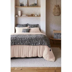 Bout de lit "Capucine" 90 x 200 cm "Gaze de Coton" - Capucine Minuit - 90 x 200 cm>L'Effet Papillon Outlet