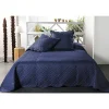Boutis contemporain bleu marine - 180x240cm - Bleu marine>Linder Online
