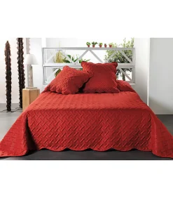Boutis contemporain terre cuite - 250x260cm - Rouille>Linder Clearance