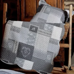 Boutis 220x240 avec 2 taies et sac Arkansas gris><noscript><img width=