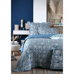 Lovely Casa Boutis 260x240 avec 2 taies et sac Julianne bleu* Boutis, Couvre-Lit, Édredon