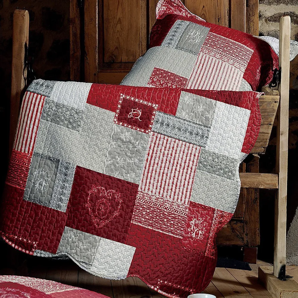 Boutis 220x240 avec 2 taies et sac Arkansas rouge>Lovely Casa Discount