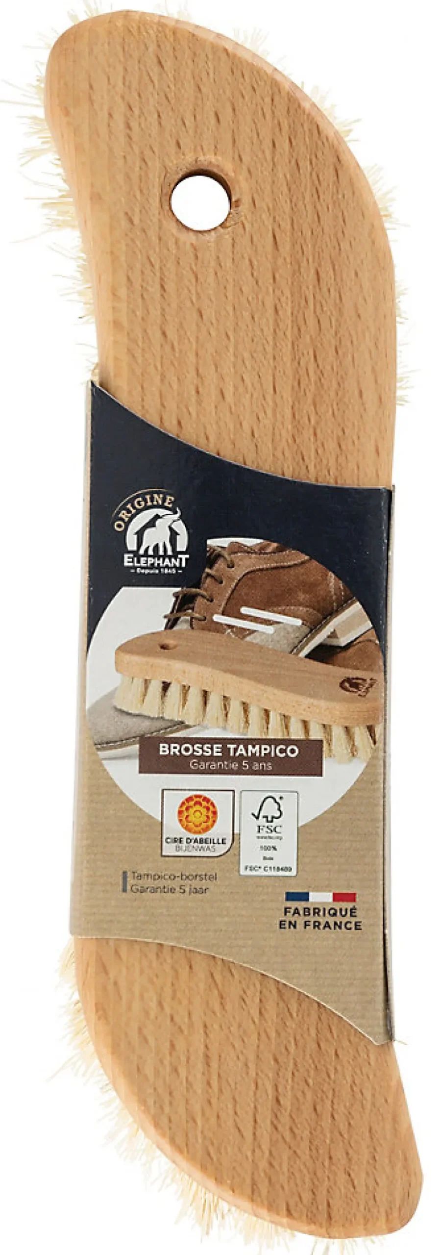 Brosse à laver fibres tampico et bois hêtre Eléphant L.5,4 cm>Elephant Sale
