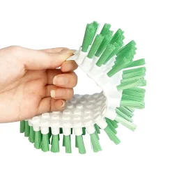 Brosse à récurer flexible poils rigide blanc l.7cm>GoodHome New