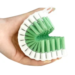 Brosse à récurer flexible poils rigide blanc l.7cm><noscript><img width=