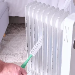 GoodHome Brosse de nettoyage pour radiateur flexible poils rigide blanc l.5cm* Brosse De Nettoyage